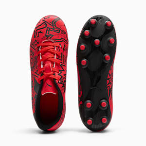 PUMA x CHRISTIAN PULISIC TACTO II Firm Ground/Artificial Ground Big Kids' Soccer Cleats, PUMA Red-PUMA Black, extralarge