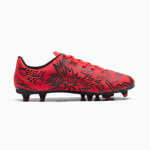 PUMA x CHRISTIAN PULISIC TACTO II Firm Ground/Artificial Ground Kids' Soccer Cleats, PUMA Red-PUMA Black, extralarge