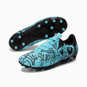PUMA x CHRISTIAN PULISIC TACTO II Firm Ground/Artificial Ground Kids' Soccer Cleats, Hero Blue-PUMA Black, extralarge