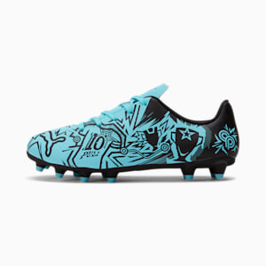 PUMA x CHRISTIAN PULISIC TACTO II Firm Ground/Artificial Ground Kids' Soccer Cleats, Hero Blue-PUMA Black, extralarge