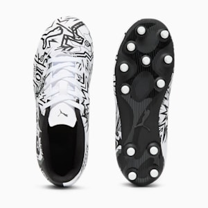 Tacos de fútbol juvenil PUMA x CHRISTIAN PULISIC TACTO II FG/AG, PUMA White-PUMA Black, extralarge