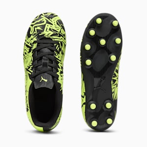 Tacos de fútbol juvenil PUMA x CHRISTIAN PULISIC TACTO II FG/AG, PUMA Black-Electric Lime, extralarge