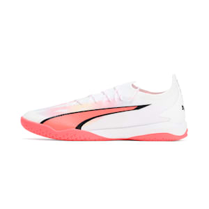 メンズ ウルトラ アルティメット IT サッカー トレーニング シューズ, PUMA White-PUMA Black-Fire Orchid, extralarge-JPN