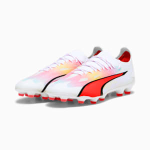 メンズ ウルトラ アルティメット HG/AG サッカー スパイク, PUMA White-PUMA Black-Fire Orchid, extralarge-JPN