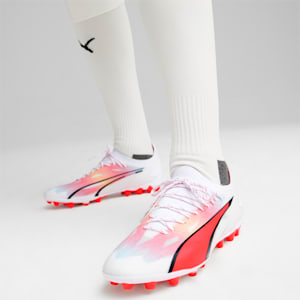 ULTRA ULTIMATE MG Men's Football Boots, PUMA White-PUMA Black-Fire Orchid, extralarge-GBR