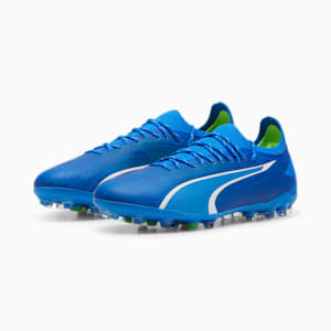 ULTRA ULTIMATE MG Men's Football Boots, Ultra Blue-PUMA White-Pro Green, extralarge-GBR