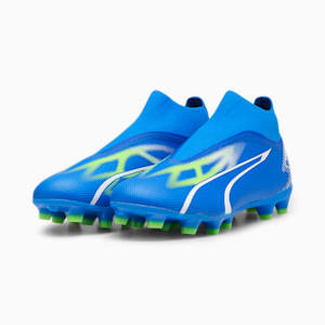 ULTRA MATCH+ LL FG/AG Men's Football Boots, Ultra Blue-PUMA White-Pro Green, extralarge-GBR