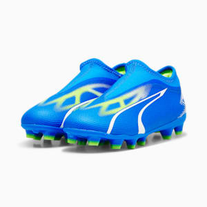 ULTRA MATCH LL FG/AG Youth Football Boots, Ultra Blue-PUMA White-Pro Green, extralarge-GBR