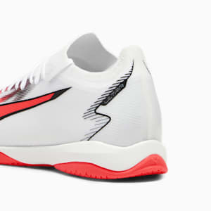 Tacos de fútbol ULTRA MATCH IT para hombre, PUMA White-PUMA Black-Fire Orchid, extralarge