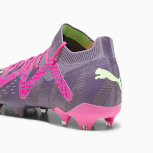 Tacos de fútbol para portero FUTURE ULTIMATE FG/AG, Purple Charcoal-Fast Yellow-Ravish-PUMA White, extralarge