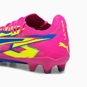 ULTRA ULTIMATE ENERGY Firm Ground/Artificial Ground Men's Soccer Cleats, Luminous Pink-Ultra Blue-Yellow Alert, extralarge