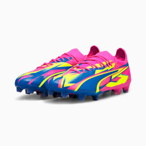 Tacos de futbol ULTRA ULTIMATE FG/AG, Luminous Pink-Ultra Blue-Yellow Alert, extralarge