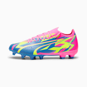 ULTRA MATCH ENERGY FG/AG Football Boots, Luminous Pink-Yellow Alert-Ultra Blue, extralarge-GBR