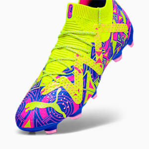 FUTURE ULTIMATE ENERGY FG/AG Football Boots, Ultra Blue-Yellow Alert-Luminous Pink, extralarge-GBR