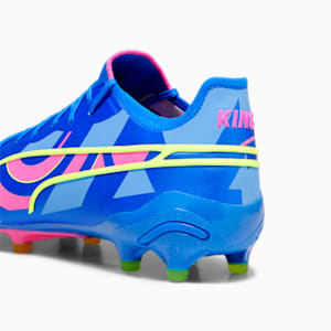 KING ULTIMATE ENERGY FG/AG Men's Soccer Cleats, Ultra Blue-Luminous Pink-Luminous Blue, extralarge