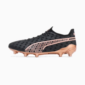 KING ULTIMATE RUDAGON FG/AG Football Boots, PUMA Black-PUMA White-PUMA Gold, extralarge-GBR