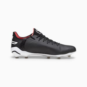 KING ULTIMATE FG/AG Men's Soccer Cleats, PUMA Black-PUMA White-Fire Orchid, extralarge