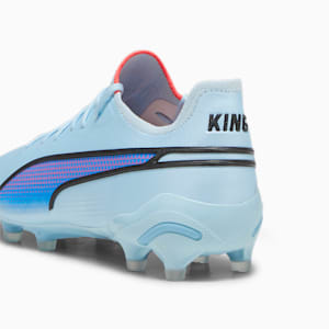 King Ultimate FG/AG Men's Soccer Cleats, Silver Sky-PUMA Black-Fire Orchid, extralarge