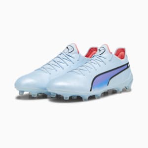 ユニセックス プーマ キング アルティメット FG/AG サッカー スパイク, Silver Sky-PUMA Black-Fire Orchid, extralarge-JPN