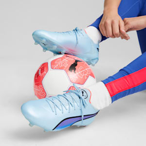 Tacos de fútbol KING ULTIMATE FG/AG, Silver Sky-PUMA Black-Fire Orchid, extralarge
