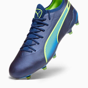 KING ULTIMATE FG/AG Men's Soccer Cleats, Persian Blue-Pro Green-Ultra Blue, extralarge