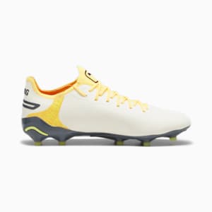 KING ULTIMATE Firm Ground/Artificial Ground Men's Soccer Cleats, Alpine Snow-Asphalt-Yellow Blaze, extralarge