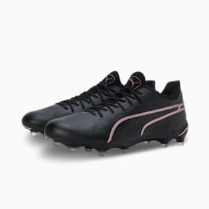 King Ultimate FG/AG Unisex Football Boots, PUMA Black-Copper Rose, extralarge-IND