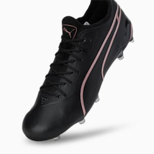 King Ultimate FG/AG Unisex Football Boots, PUMA Black-Copper Rose, extralarge-IND