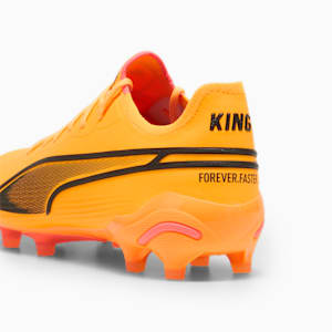 King Ultimate FG/AG Unisex Football Boots, Sun Stream-PUMA Black-Sunset Glow, extralarge-IND