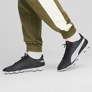 メンズ プーマ キング アルティメット HG/AG サッカー スパイク, PUMA Black-PUMA White-Fire Orchid, extralarge-JPN