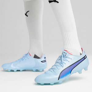 メンズ プーマ キング アルティメット HG/AG サッカー スパイク, Silver Sky-PUMA Black-Fire Orchid, extralarge-JPN