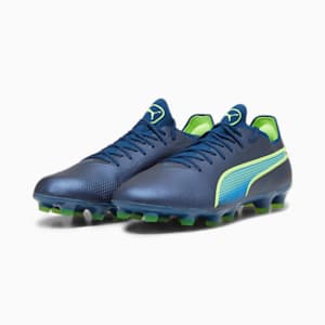 メンズ プーマ キング アルティメット HG/AG サッカー スパイク, Persian Blue-Pro Green-Ultra Blue, extralarge-JPN