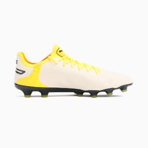 メンズ プーマ キング アルティメット HG/AG サッカー スパイク, Alpine Snow-Asphalt-Yellow Blaze, extralarge-JPN