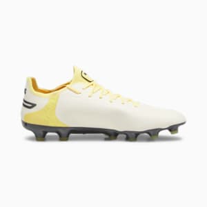 メンズ プーマ キング アルティメット HG/AG サッカー スパイク, Alpine Snow-Asphalt-Yellow Blaze, extralarge-JPN