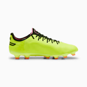 メンズ プーマ キング アルティメット HG/AG サッカースパイク, Electric Lime-PUMA Black-Poison Pink, extralarge-JPN