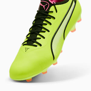 メンズ プーマ キング アルティメット HG/AG サッカースパイク, Electric Lime-PUMA Black-Poison Pink, extralarge-JPN