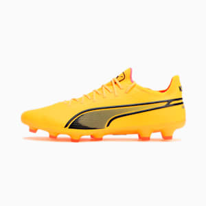 メンズ プーマ キング アルティメット HG/AG サッカースパイク, Sun Stream-PUMA Black-Sunset Glow, extralarge-JPN