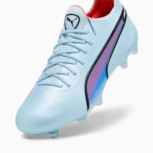 Botines de fútbol KING ULTIMATE FG/AG para mujer, Silver Sky-PUMA Black-Fire Orchid, extralarge