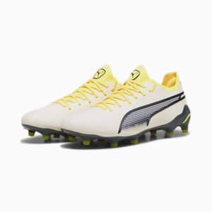 KING ULTIMATE FG/AG Women's Football Boots, Alpine Snow-Asphalt-Yellow Blaze, extralarge-IND