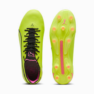 ウィメンズ プーマ キング アルティメット FG/AG サッカースパイク, Electric Lime-PUMA Black-Poison Pink, extralarge-JPN