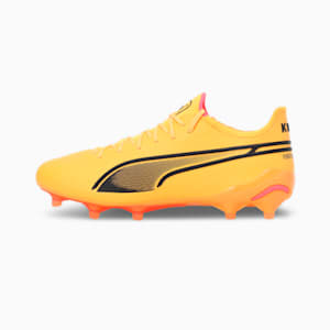 KING ULTIMATE FG/AG Women's Football Boots, Sun Stream-PUMA Black-Sunset Glow, extralarge-IND