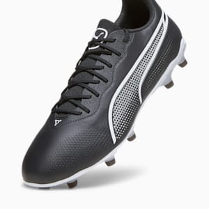 KING PRO FG/AG Men's Soccer Cleats, PUMA Black-PUMA White, extralarge