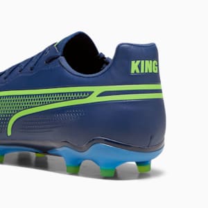 KING PRO FG/AG Men's Soccer Cleats, Persian Blue-Pro Green-Ultra Blue, extralarge