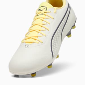 KING PRO FG/AG Unisex Football Boots, Alpine Snow-Asphalt-Yellow Blaze, extralarge-IND