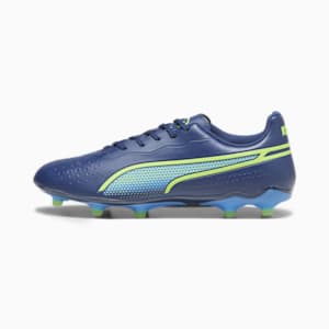 KING MATCH FG/AG Football Boots, Persian Blue-Pro Green-Ultra Blue, extralarge-GBR