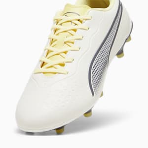 KING MATCH FG/AG Football Boots, Alpine Snow-Asphalt-Yellow Blaze, extralarge-GBR