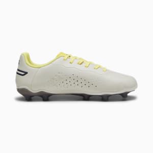 KING MATCH FG/AG Youth Football Boots, Alpine Snow-Asphalt-Yellow Blaze, extralarge-GBR