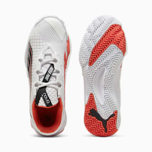 NOVA Elite Court Shoes, PUMA White-PUMA Black-Active Red, extralarge