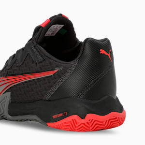NOVA Elite Padel Shoes, Flat Dark Gray-PUMA Black-Flat Medium Gray-Active Red, extralarge-IND