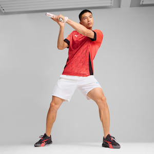 NOVA Elite Padel Shoes, Flat Dark Gray-PUMA Black-Flat Medium Gray-Active Red, extralarge-IND